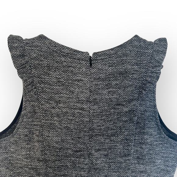 Ann Taylor LOFT NWT Women's Sleeveless Herringbone Shift Dress Size 8 Gray - Picture 4 of 9